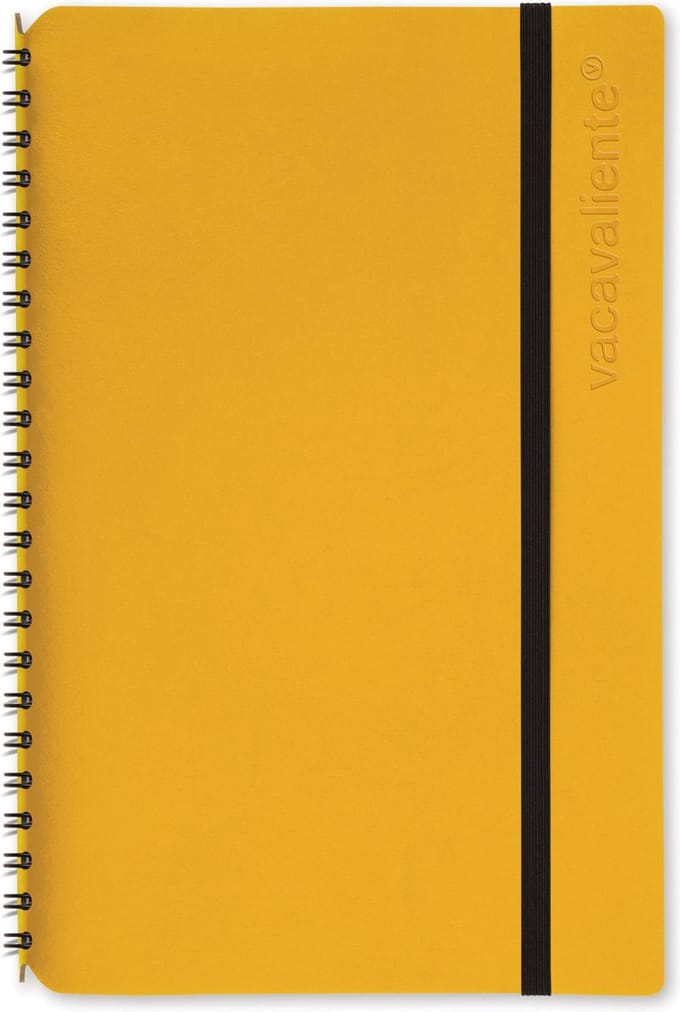 Vacavaliente - Notitieboek A5 - Gerecycled Leer - Geel
