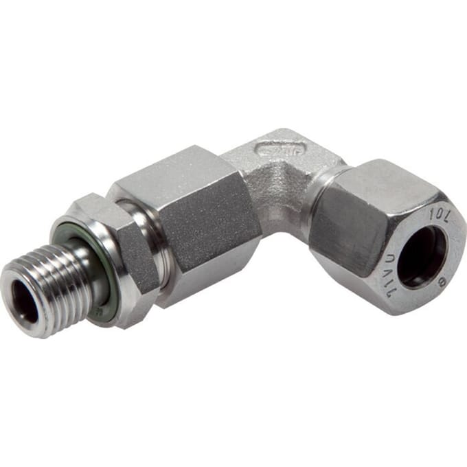18L & G1/2'' RVS L-Vorm Knelfitting Buitendraad 315bar Verstelbaar ISO 8434-1