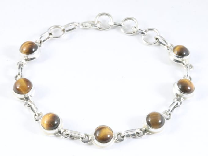 Zilveren armband met tijgeroog