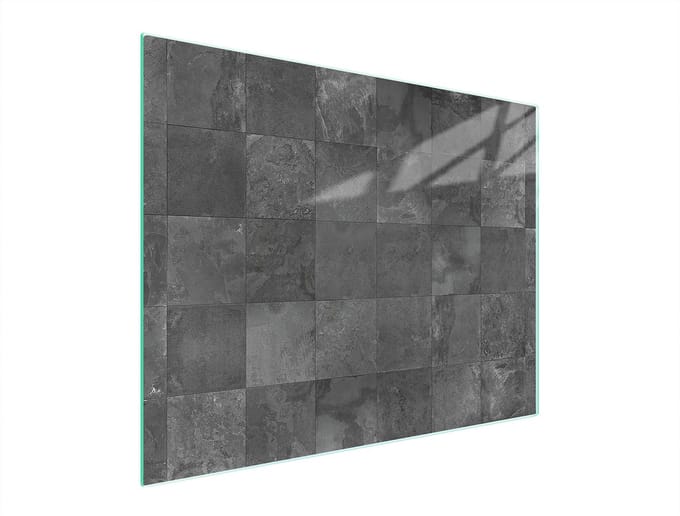 TMK ArtDeko - Glazen Snijplank - 52x40 cm - Grijs - Hittebestendig