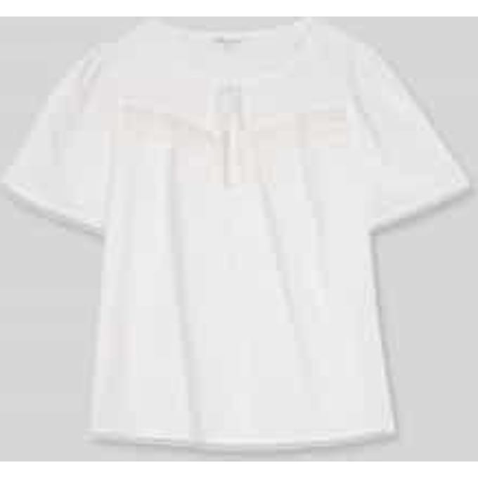 regular fit blouse van een katoen-viscosemix met haakdetails