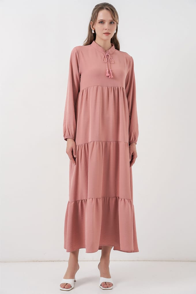 Maxi-jurk met Strikdetail