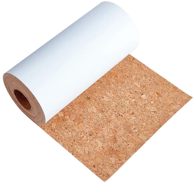 Dailygoods- Kurkrol 5 m x 15 cm - Zelfklevend - Flexibele Natuurlijke
