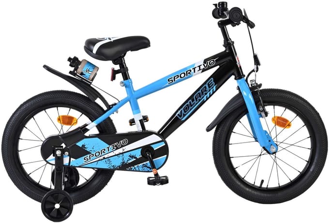 Volare Sportivo Kinderfiets - Jongens - 16 inch - Blauw Zwart