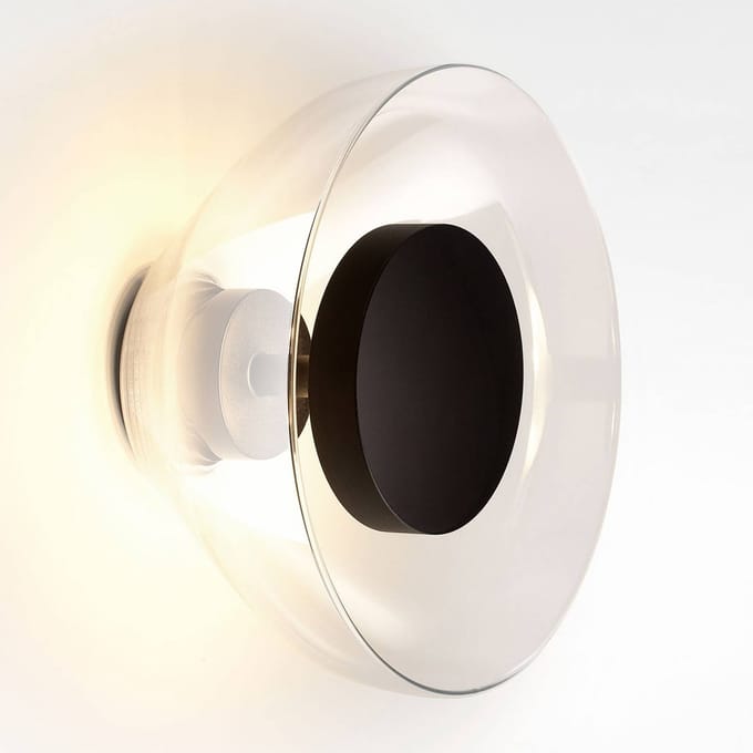 MARSET Aura LED wandlamp, Ø 18 cm, transparant