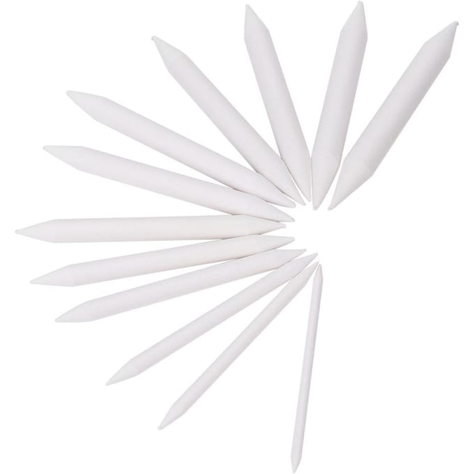 12 Stuks Wit Papier Pen Mengstompjes Schets Wrijf Tekengereedschap Schets Tekengereedschap white