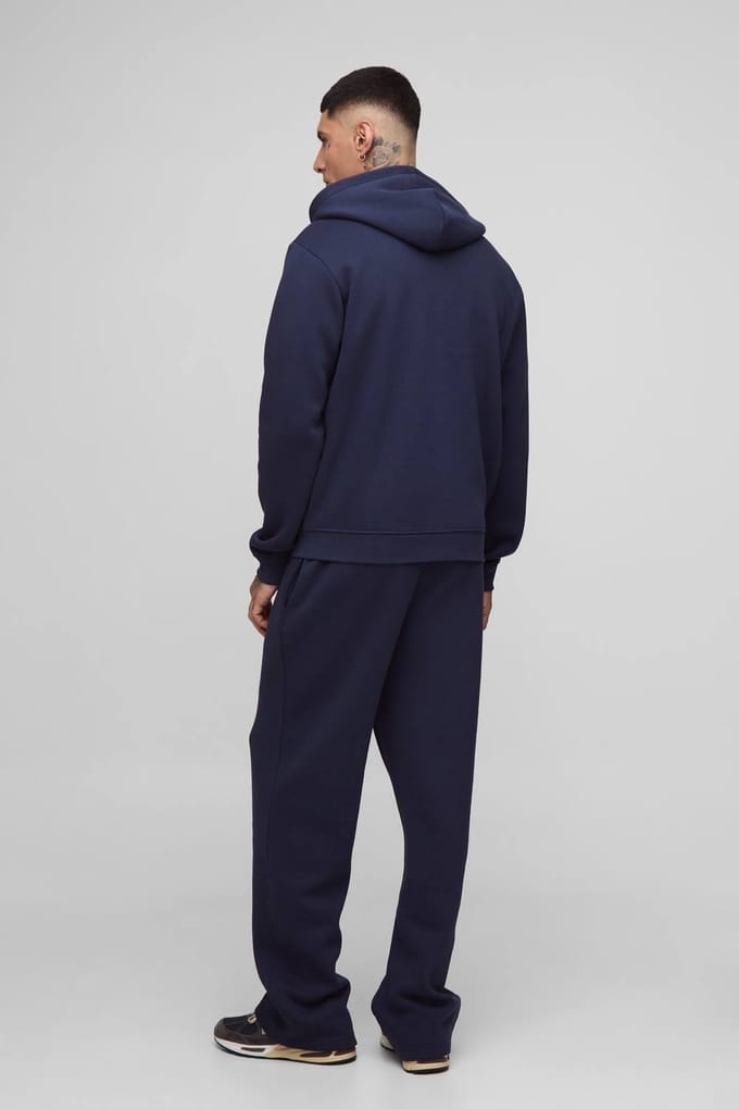 Tall Essential Regular Zip Through Hoodie | Navy | Size XL
