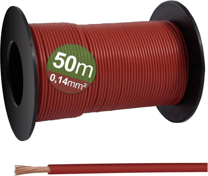 Quadrios 23CW020 Enkele ader 0.14 mm² Rood 50 m