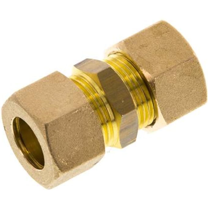 14mm Messing Rechte Knelfitting 89 Bar DIN EN 1254-2