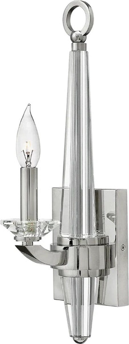 Hinkley LED Wandlamp Ascher | 1X E14 Max 60W | Polished Nickel