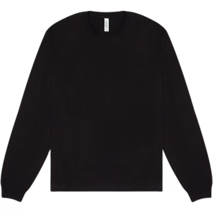 Bella+Canvas Unisex Heavyweight Long Sleeve Tee CV3511 - Black - S