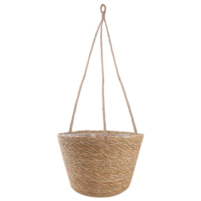 vidaXL 3 st Naturel Ø26 x 19 cm 100% Zeegras