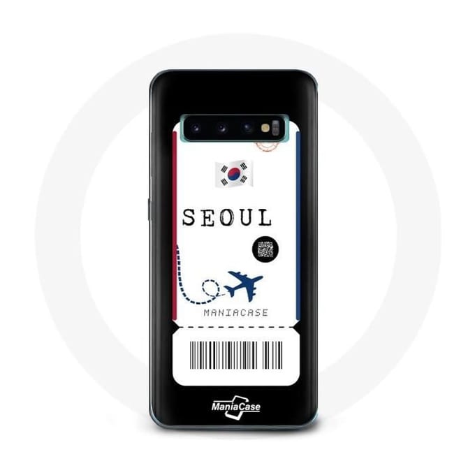 Coque pour Samsung Galaxy S10 Plus Billet d'avion Seoul Corée du Sud