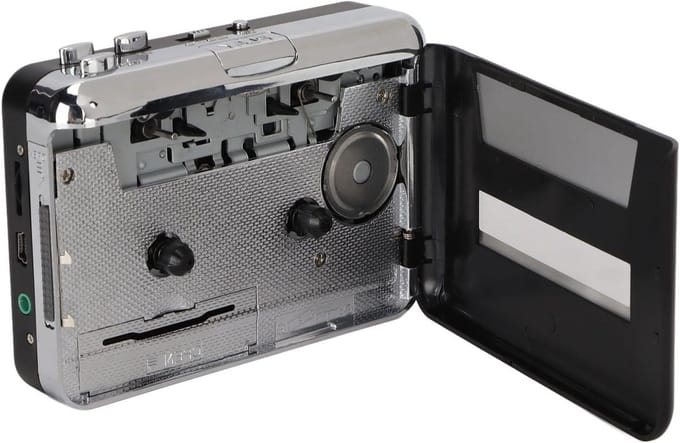 Cassette Speler met Oordoppen, Ideaal voor Duidelijke Geluidskwaliteit, Compact en Draagbaar Ontwerp, USB Aansluiting