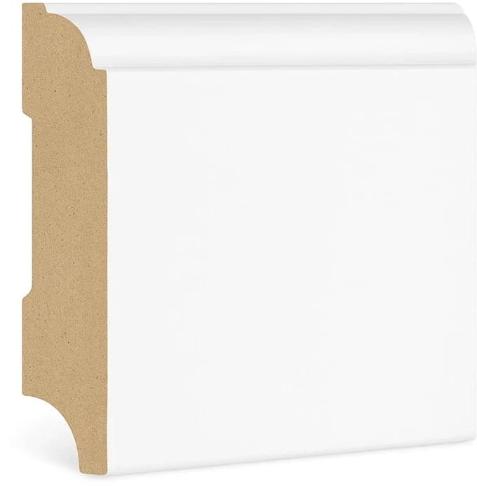 DutchLine - Kraalplint MDF - Wit - 70x15x2440mm per 5