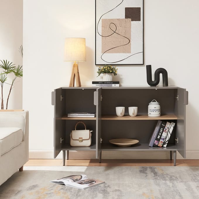 Commode Starvili dressoir 75x115x38 cm grijs [en.casa]