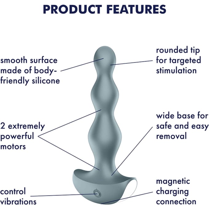 Satisyfer, anale vibrator, 'Lolli-Plug 2', gemaakt van medische siliconen, waterdicht, oplaadbaar