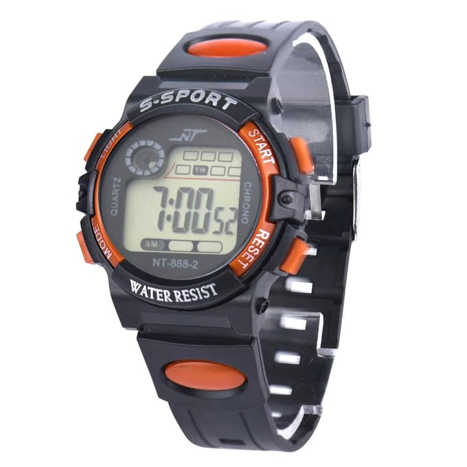 Fako Bijoux® - Kinderhorloge - LCD Sport Mini - Oranje