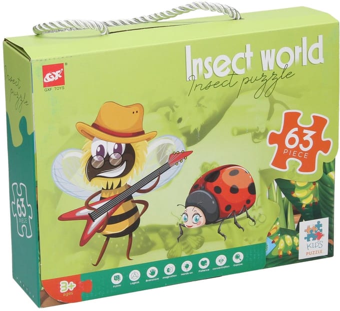 Legpuzzel Insecten Wereld, 63st.