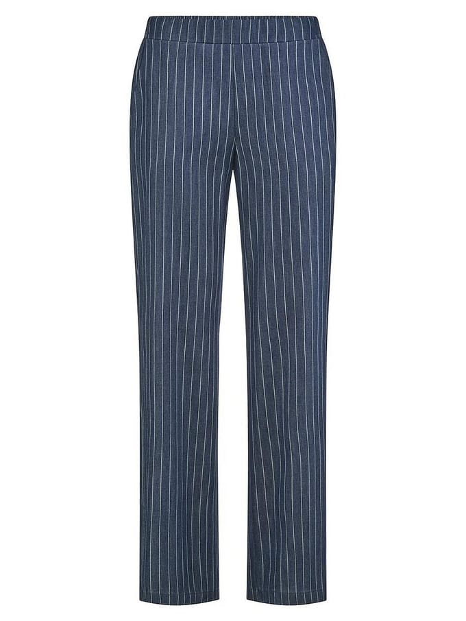 Wide Fit-broek Van Peter Hahn blauw