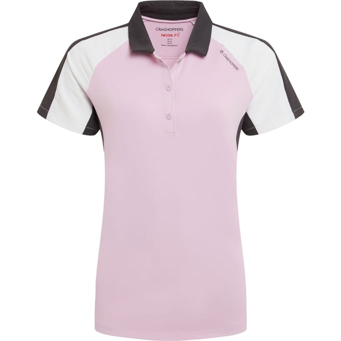 Craghoppers Dames/Dames Hazelmere Nosilife Golf Poloshirt met korte mouwen (Orchidee/Wit)