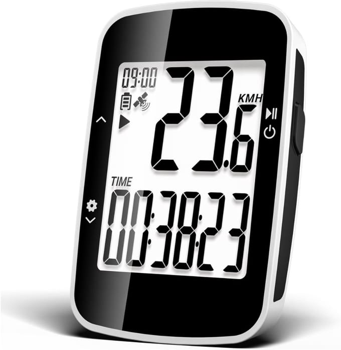 Core® Kilometerteller Fiets - Fietscomputer Draadloos Waterdicht - Snelheidsmeter Fiets - Wit - 10cm x 8cm x 5cm