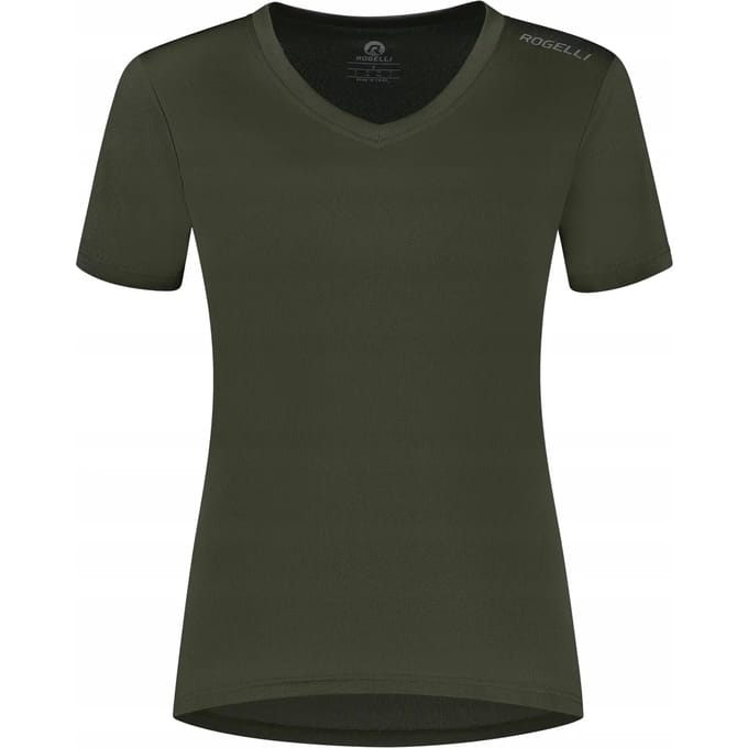 Rogelli Promo Dames Hardloopshirt - Korte mouw - Groen