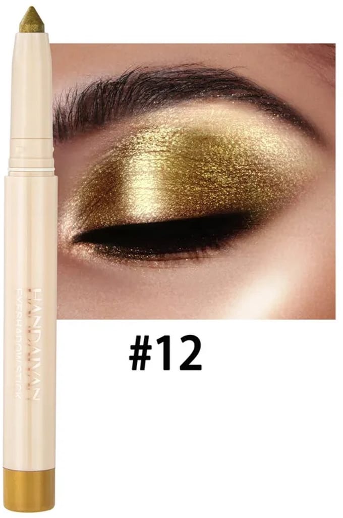 Waterproof Dual Ended Pearl Eyeshadow Stick - Gold 12 - met puntenslijper- 0.85g