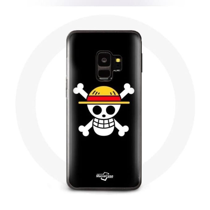 Coque - One Piece - Galaxy S9 - Souple - Manga - Tête de Mort - Noir noir