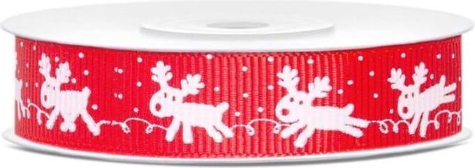 PartyDeco - Satijn Lint Rudolf (15 mm, 10 m)
