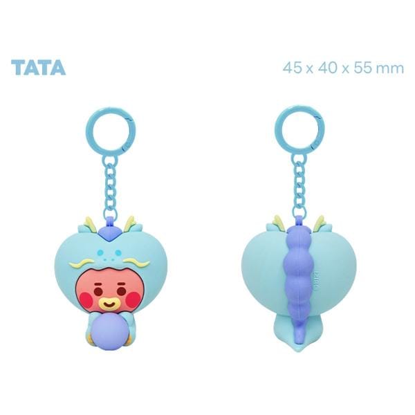 BT21 minini drakenfiguur sleutelhanger white