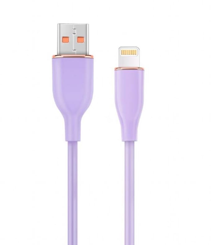 USB-A naar Lightning Kabel - Premium - 1,5 meter - Paars
