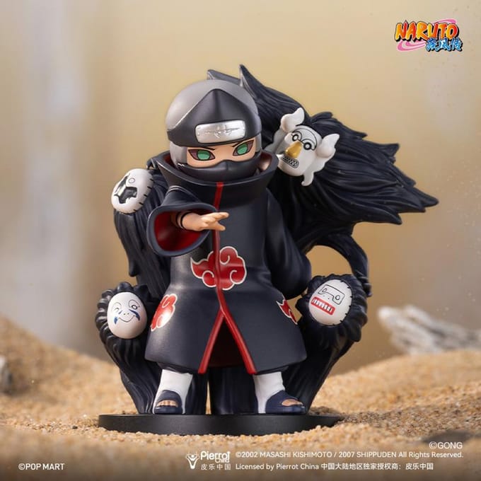 POP MART Naruto: Shippuden Serie Gevecht tegen Akatsuki Thema Figuur blind box gray