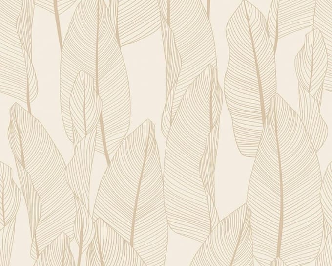 GROTE BEIGE BLADEREN BEHANG - AS Creation Exotic Life