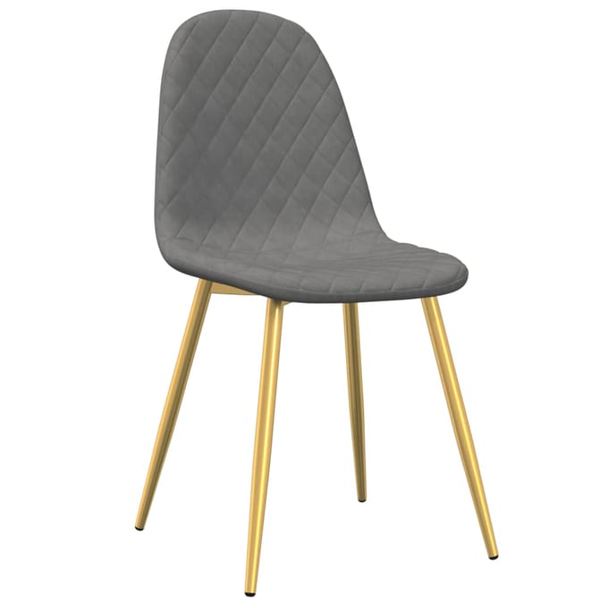 vidaXL - Eetkamerstoelen - 4 - st - fluweel - lichtgrijs