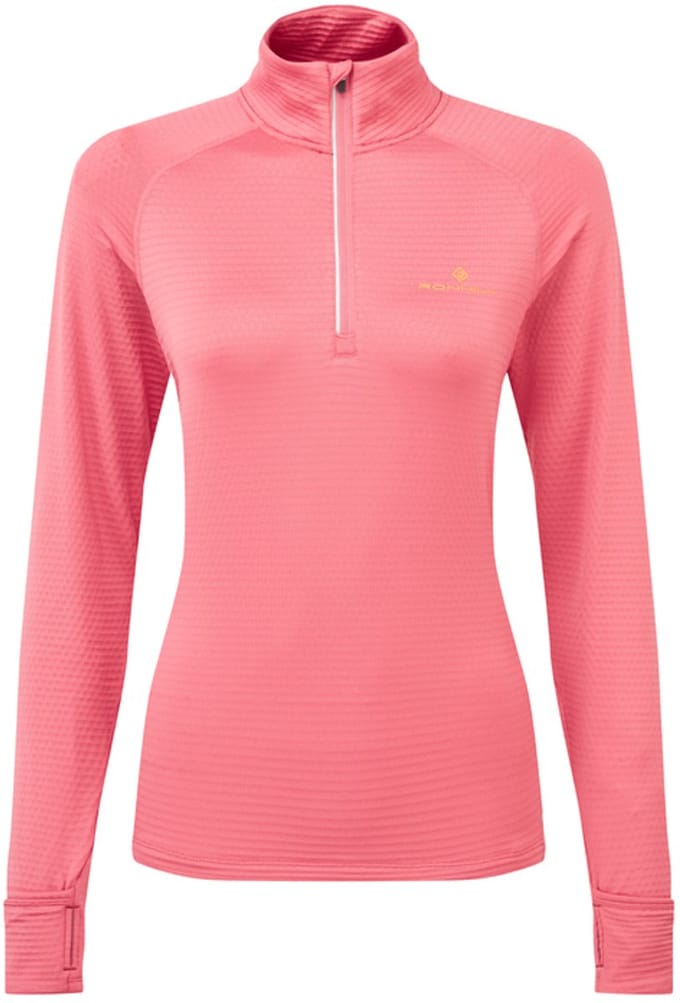 Ronhill | Dames | Tech Winter 1/2 Zip | Lange Mouwen | Hardloopshirt | Salsa/Mango | Roze | Maat M