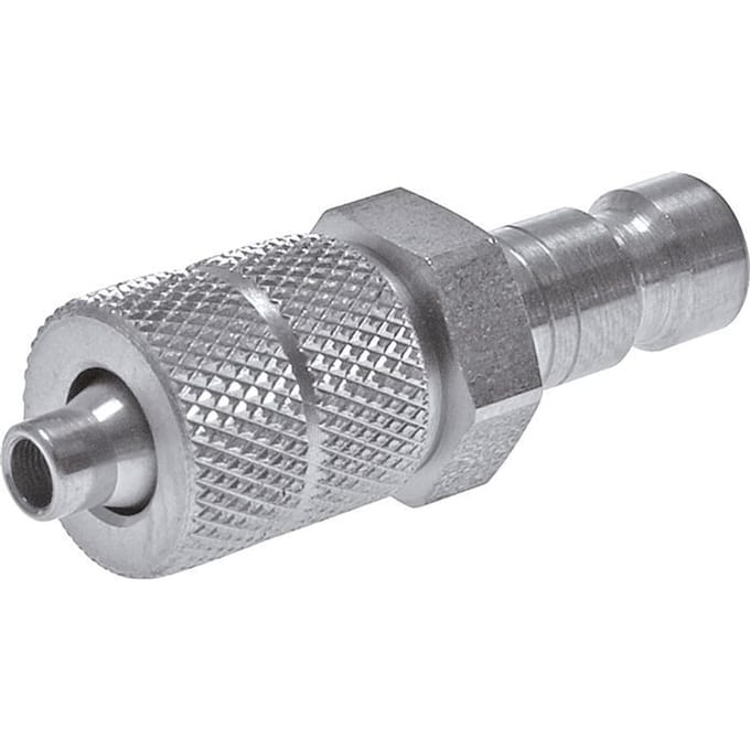 Vernikkeld Messing DN 2.7 (Micro) Luchtkoppeling Insteeknippel 3x4.3 mm Push-On [2 Stuks]