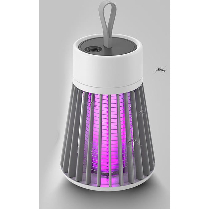 Muggenlamp Laag Geluid Lage Straling USB Opladen Multifunctioneel Draagbaar Muggenlamp grijze kleur