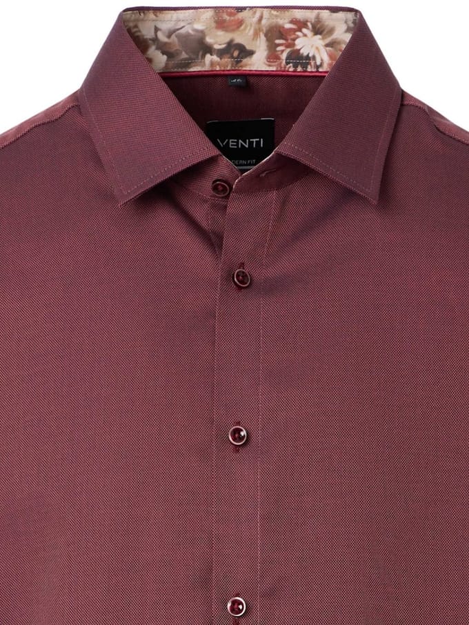Venti Overhemd Kent Kraag Met Motief Modern Fit - L