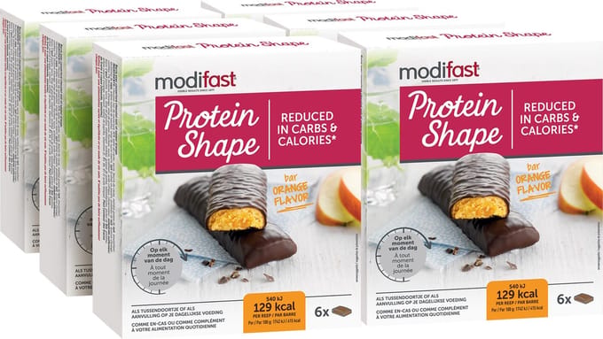 Modifast Protein Shape - Repen - Sinaas & Pure Chocolade - 6 x 186 gr