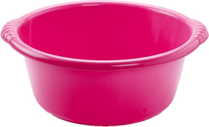 Plasticforte Afwasteiltje - rond - 25L - roze - afwasbak - 54 x 21 cm