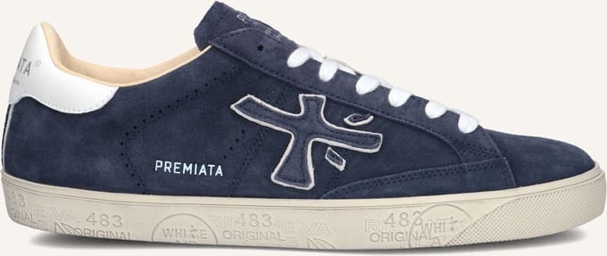 Premiata Steven Sneakers - Suède - Heren - Blauw - Maat 44