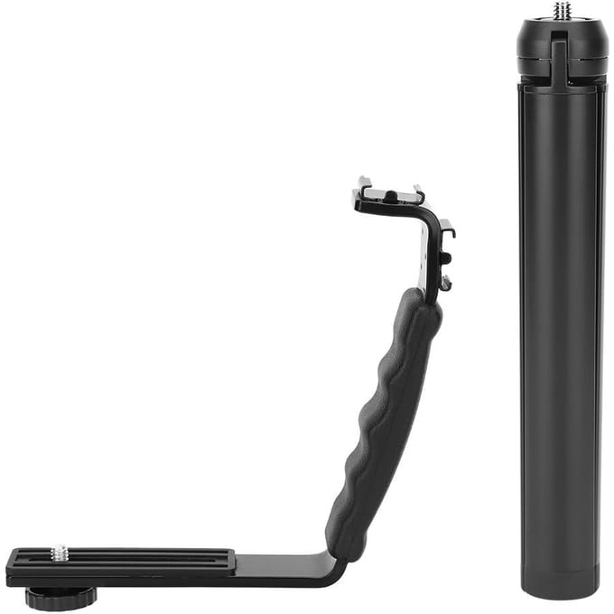Statief L-Handgreep Beugel Geschikt voor DJI OM 4 Osmo Mobile 2 3 Handheld Stabilisator Accessoire black