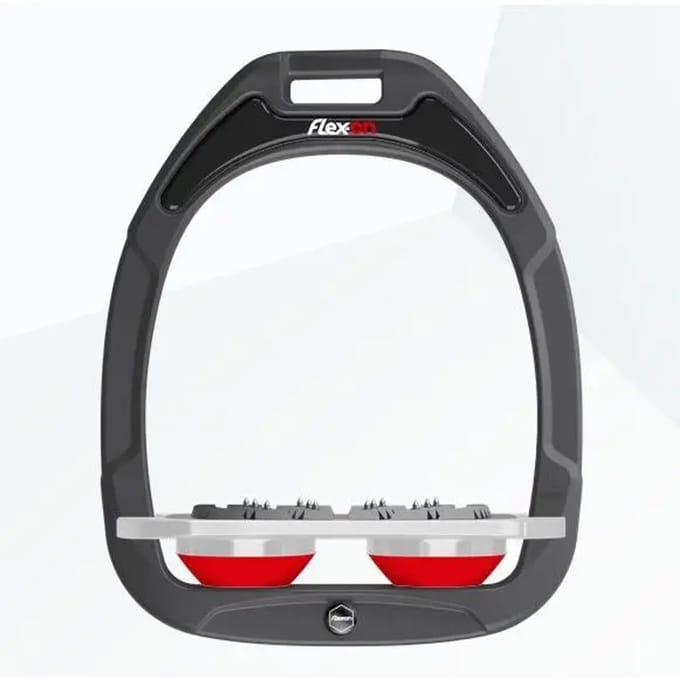 Platte Ultra Grip Beugels Antraciet/Grijs/Rood Flex-On Green Composite