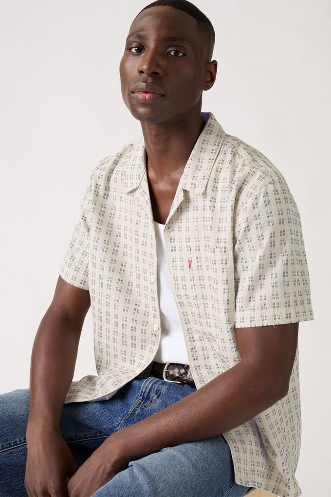 Levi's Ss Sunset Standard Camp Hendrick Indigo Größe: S | Casual hemden Outlet | Herren | Gelb