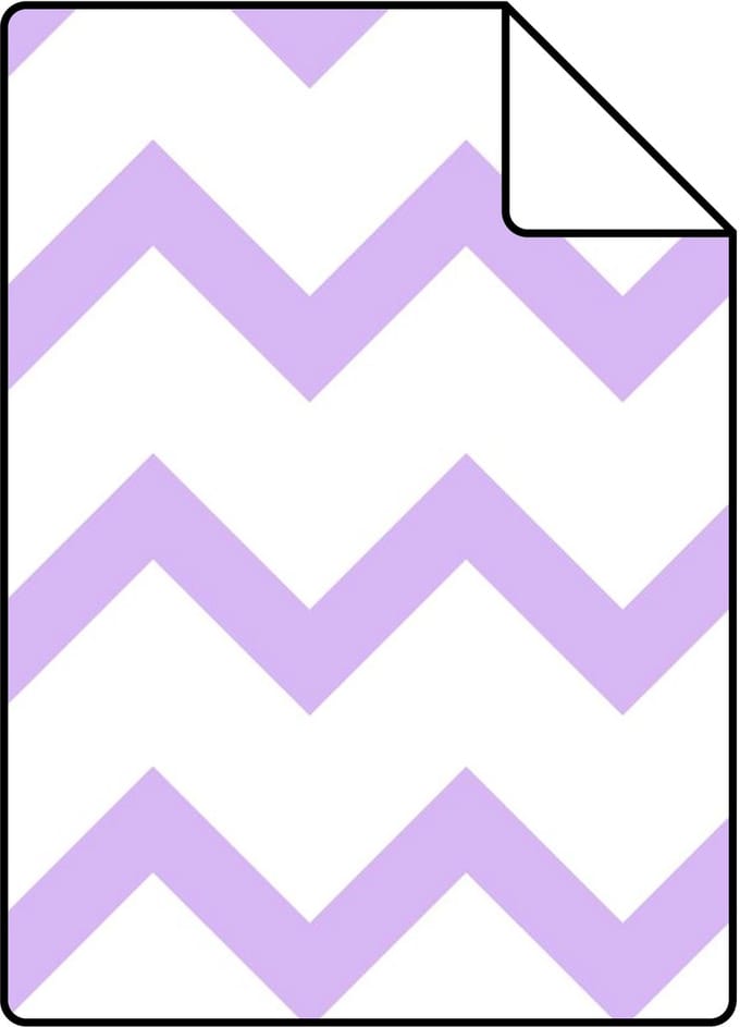 Proefstaal ESTAhome behang zigzag motief paars en wit - 26.5 x 21 cm - 131484-S