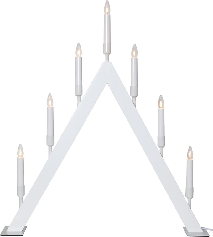 Star Trading kaarsenboog 'Vind', 7 lichtpunten, hout, wit