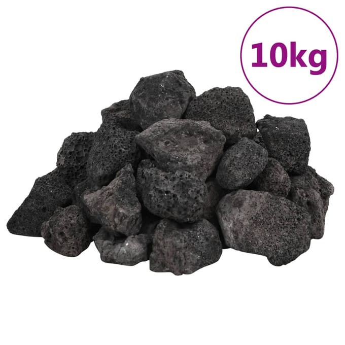 Vidaxl Vulkanisch gesteente, 10 kg, Zwart, 3-5 cm