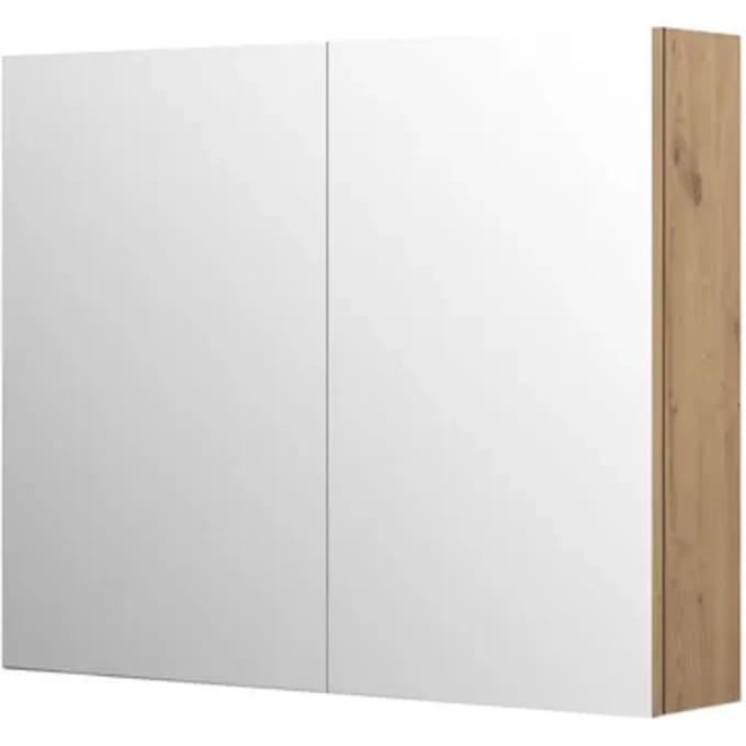Aquazuro Spiegelkast Napoli - 90cm - Scandinavische Eik - Softclose