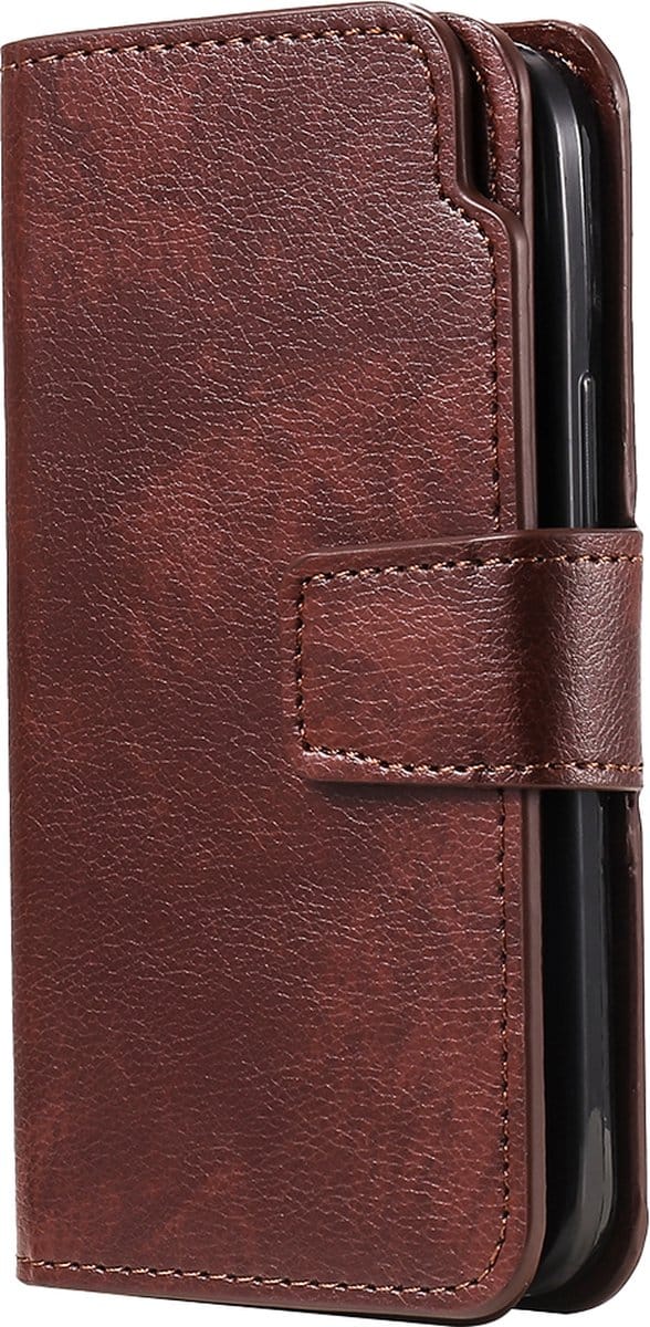 Hoesje geschikt voor iPhone 15 Pro Max - Bookcase - Pasjeshouder - Portemonnee - Luxe - Kunstleer - Bruin
